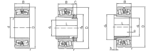 Подшипники роликовые радиальные сферические двухрядные.
