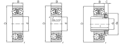Устройство подшипников шариковых радиальных сферических двухрядных